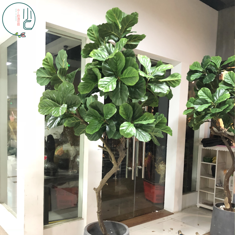 Custom landing simulation of Yushan leafy tree Indoor space decoration Landscape arrangement Design hotel mall and other green plants
