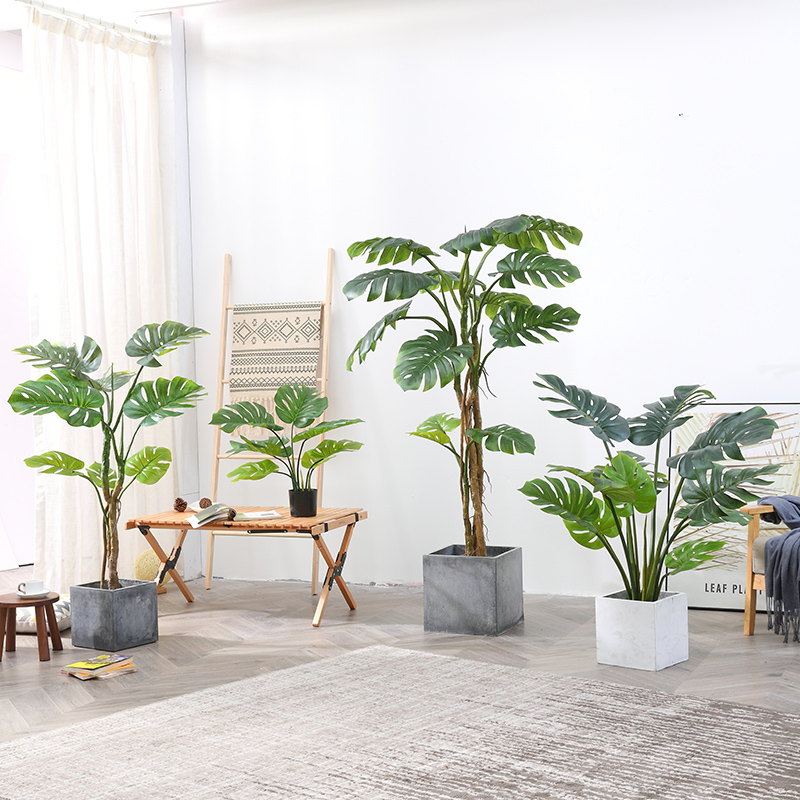Emulated tortoise back bamboo indoor floor Nordic tropical plant beauty Jiao plantain tree fake basin to remove green plant Living Room Pendulum-Taobao