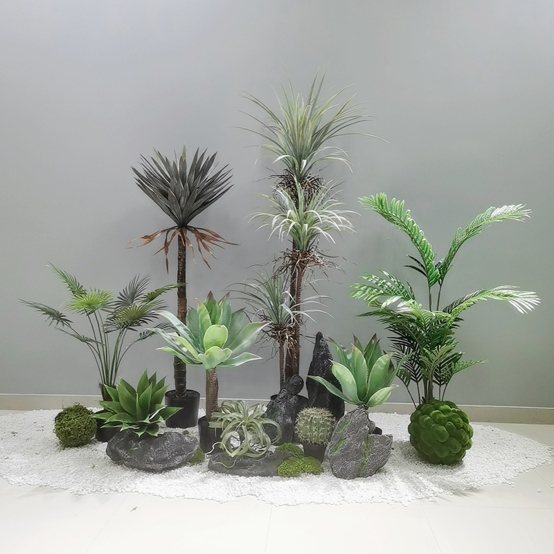 Indoor out-emulated tequila plant cacti Cactus Landscape Plant view Fake Green Plant with Decorative Dining Room of Dining Room