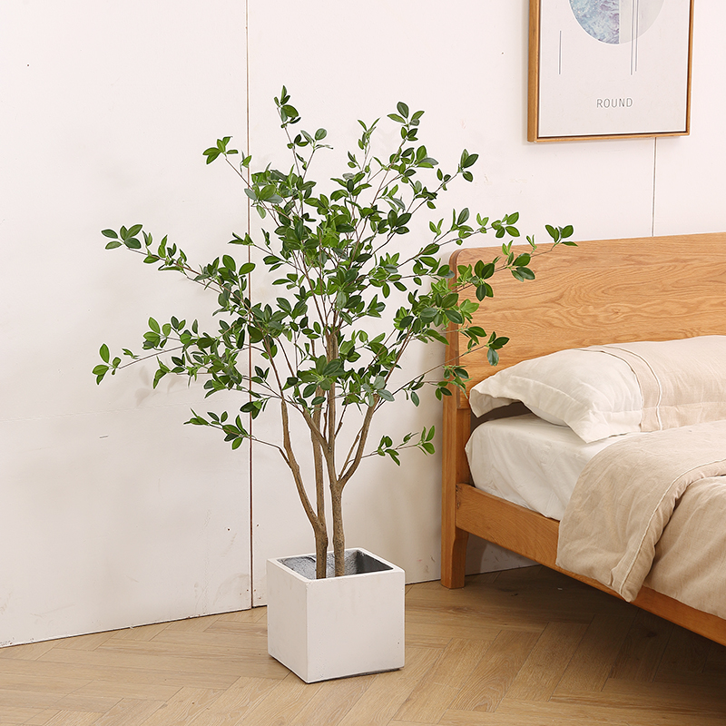 Japan Hangzhong Horse Drunk Wood Nordic Wind Emulation Plant Living Room Indoor Fake Green Planting Landing Bonsai Anaesthesia Wood Simulation