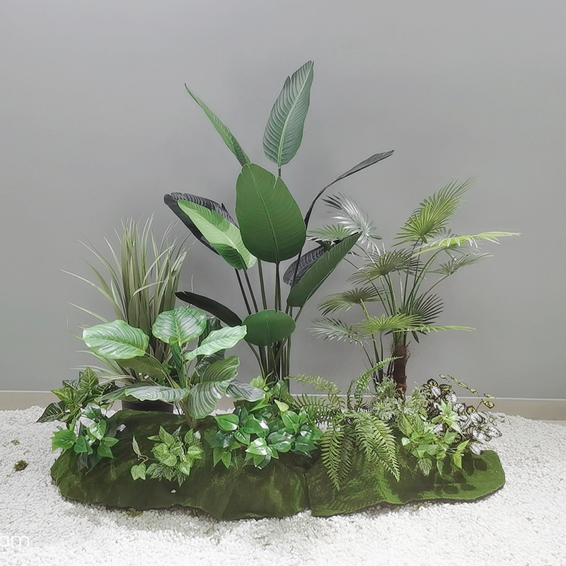 Simulation large green plant decoration basin delisting sunflower tree California Psunflower indoor out-of-net red landscaping plant landscape pendulum