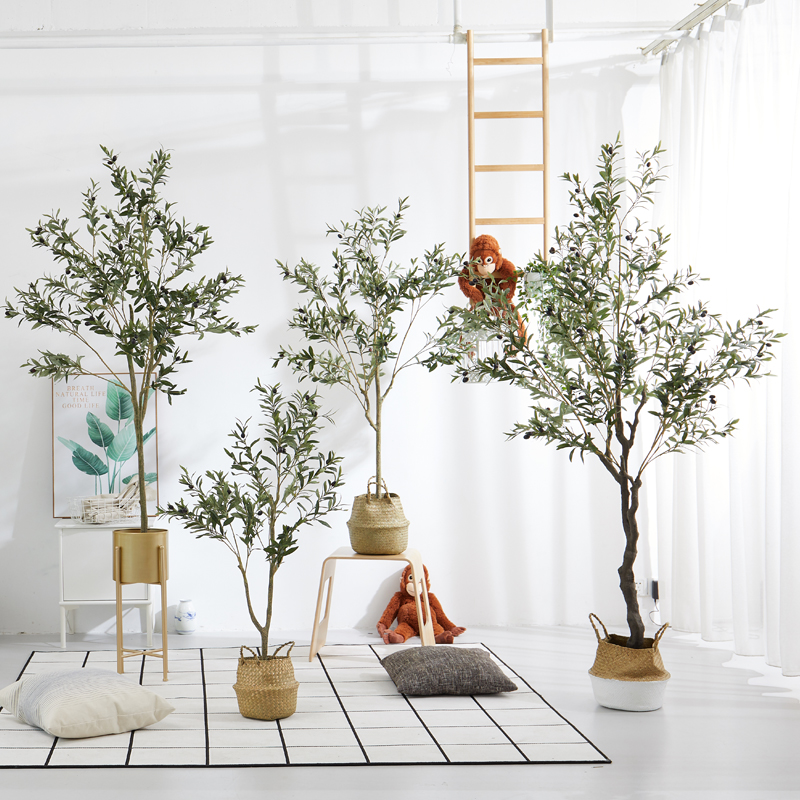 Nordic ins simulation fake plant olive tree potted scenery large floor indoor clothing store window decoration green plants