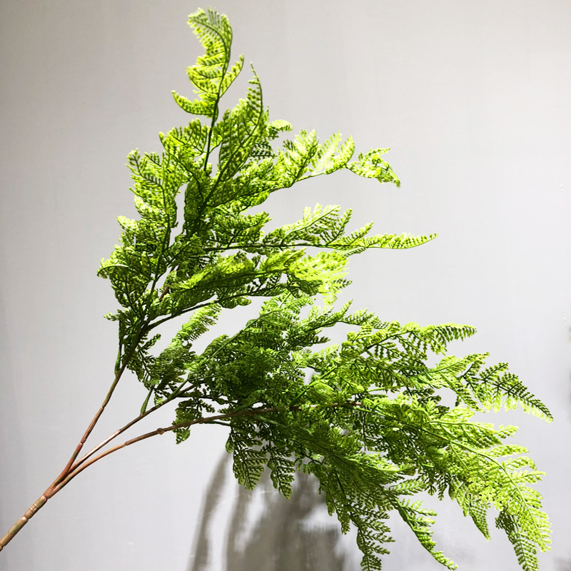 Simulation green plant Persian grass fake green leafy plant wall decoration green leaf emulation high quality large green leaf plant pendulum piece