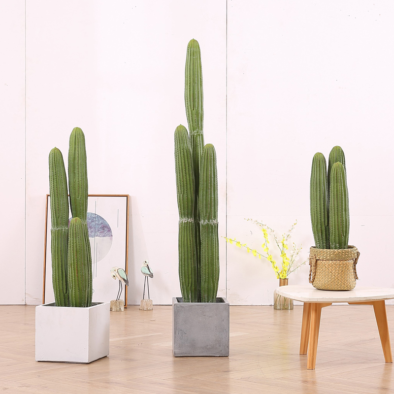 ins wind simulation fairy post living room large swing piece Nordic wind fake cactus green planting living room decoration idea