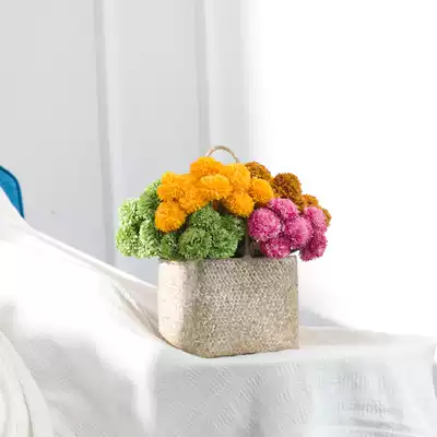 High-end simulation ball chrysanthemum model room floral flower arrangement Xiaoyang chrysanthemum bouquet modern fashion floral decoration jewelry