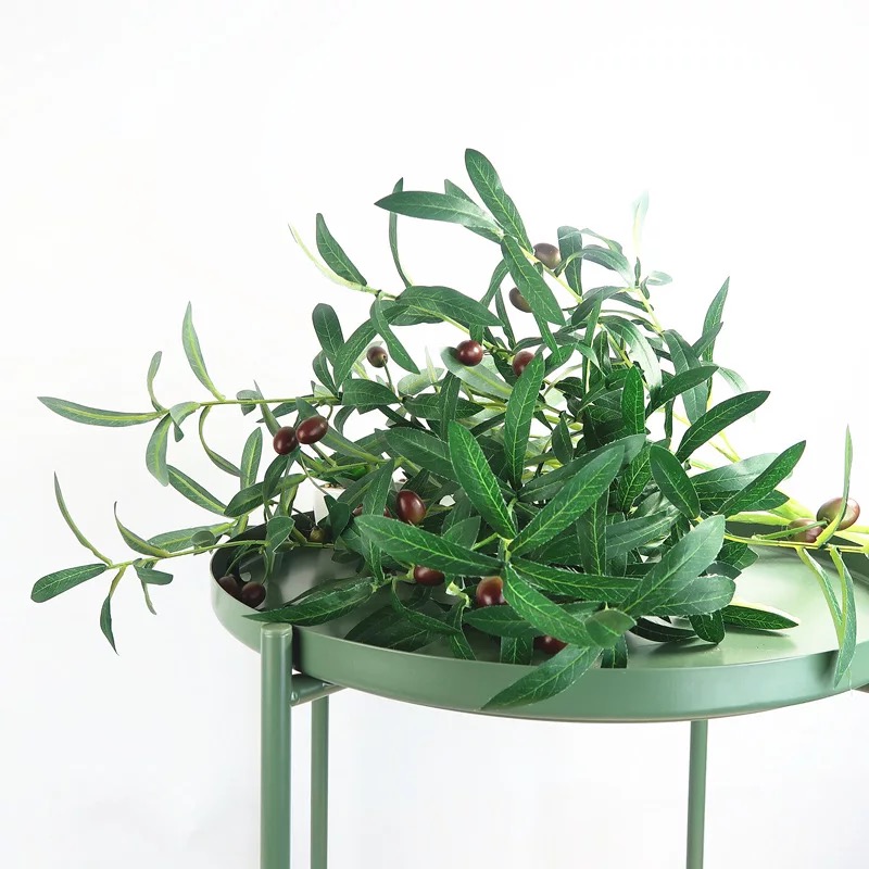 Emulated Olive Leaf Green Tree-planting Leaves Olive Branch House style hall Style Board Room Decorated Flower Arrangement Pendulum with Wedding Flower-Taobao