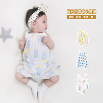 Baby one-piece clothes bag fart Summer womens baby Summer clothes Mens foreign air thin Khaclothes Climbing Suit Harnesses to Wear Out