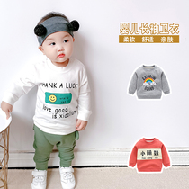 Baby Long sleeves T-shirt Bottoms Cardiovert Infant Blouse Clothing for men and women Childrens Ocean Gas Chauded clothes thin clothes