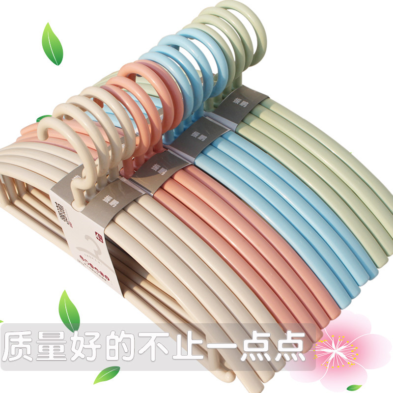 Adult hanger Japanese style bold seamless men's suit hanger lengthened unisex clothes hanger hanging plastic solid