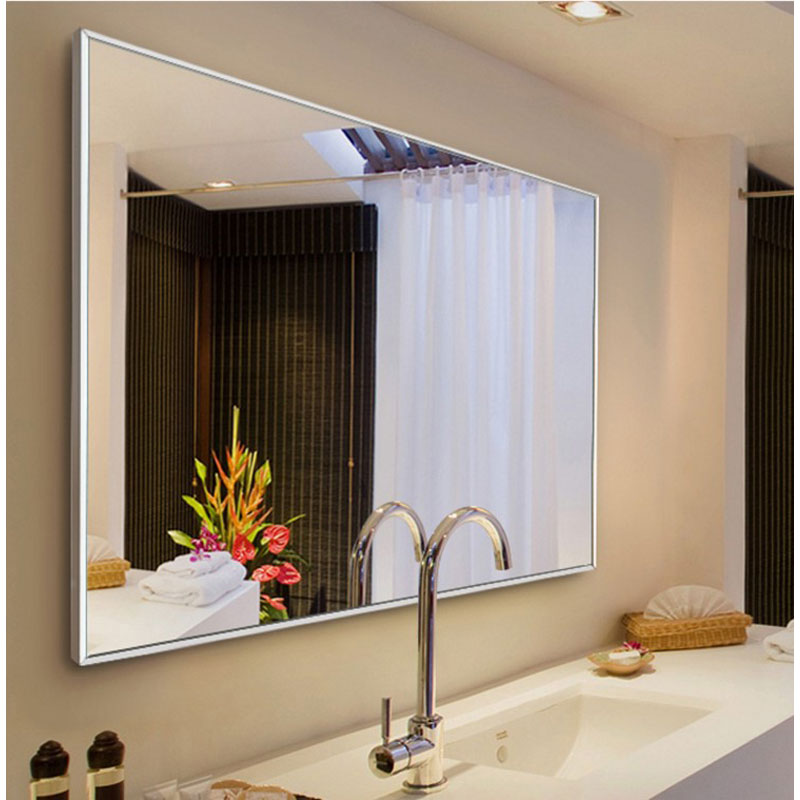 Modern simple aluminum alloy bathroom mirror Waterproof bathroom mirror Aluminum frame mirror bathroom mirror Explosion-proof mirror