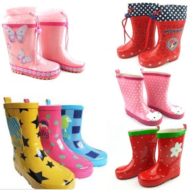Children Rain Boots Students Autumn Winter Season Rubber Rain Shoes Men And Women Children Parenting Warm Non-slip Baby Water Boots Water Shoes