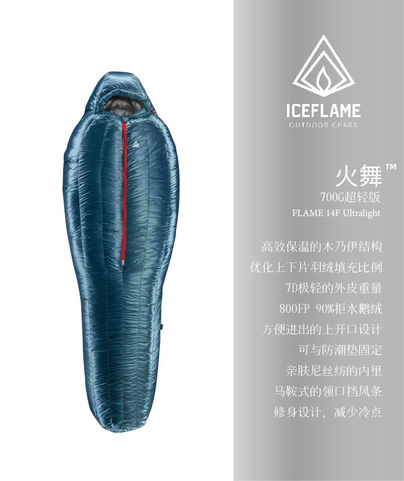 Ice, сверхлегкий дорожный спальный мешок для взрослых подходит для мужчин и женщин для кемпинга, снаряжение для путешествий Ice flame/ice flame 