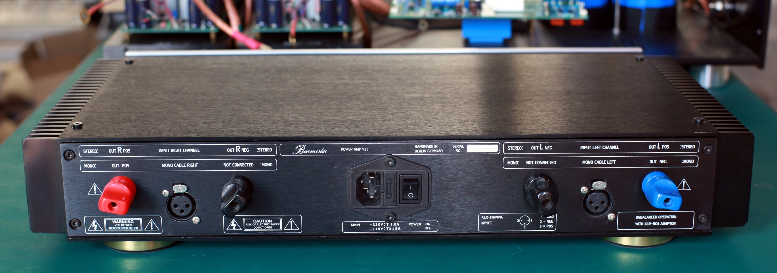 Burmester 933 MK2 power amplifier engraved version of the whole machine ...