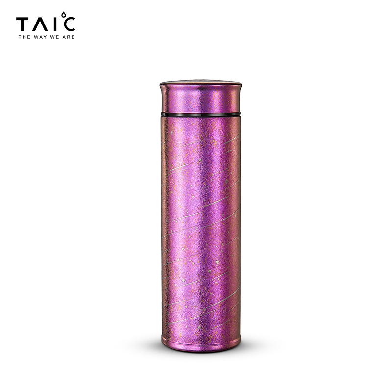 TAIC titanium degree pure titanium thermos cup Men's and women's double layer high-grade titanium water cup custom tea cup gift couple cup