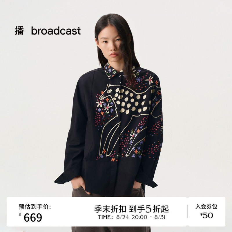 [Artist Collaboration Series] [Same Style as in Shopping Malls] Spring/Summer 26 New Printed Shirt Bdt1Cd1348