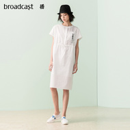 Phát sóng 2018 mùa hè mới truy cập thời trang in ấn lỏng dài ngắn tay đầm nữ DDL2L012