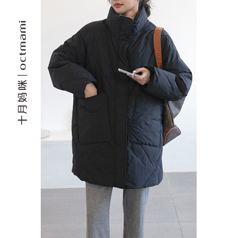 (special case for the same) October mommy pregnant woman coat winter outwear casual upright collar large patch bag cotton blouse winter clothing 