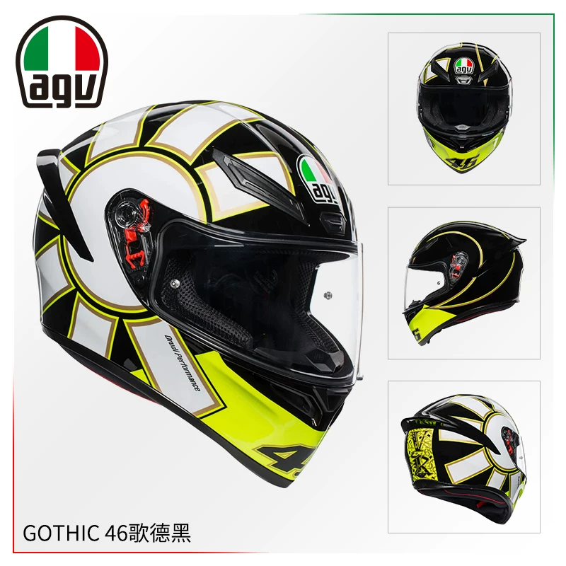 AGV Полушлем, гоночный шлем для мужчин и женщин противотуманной