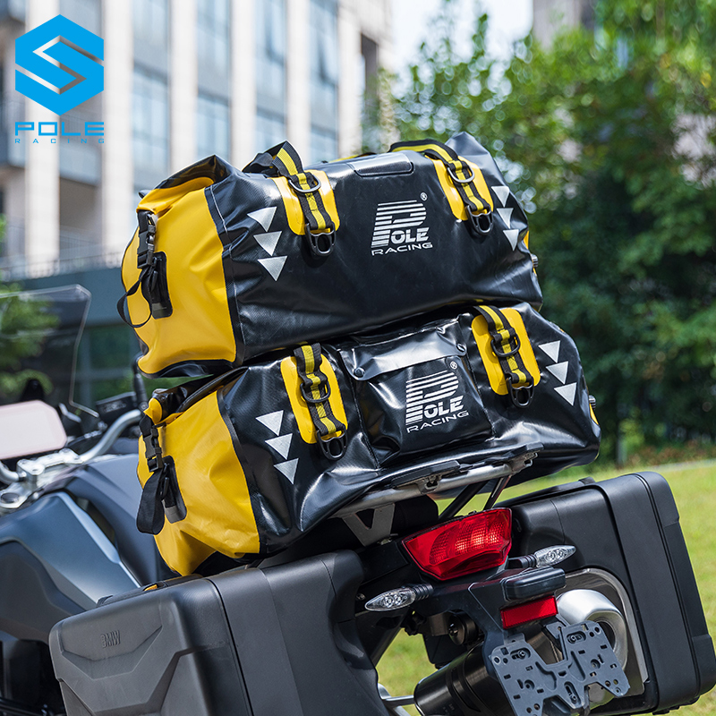 Pole Motorcycle Tailbag Waterproof Backseat Bag Rider Bag hanging Baum-based Ferris equipped riding luggage Baotou helmet-Taobao