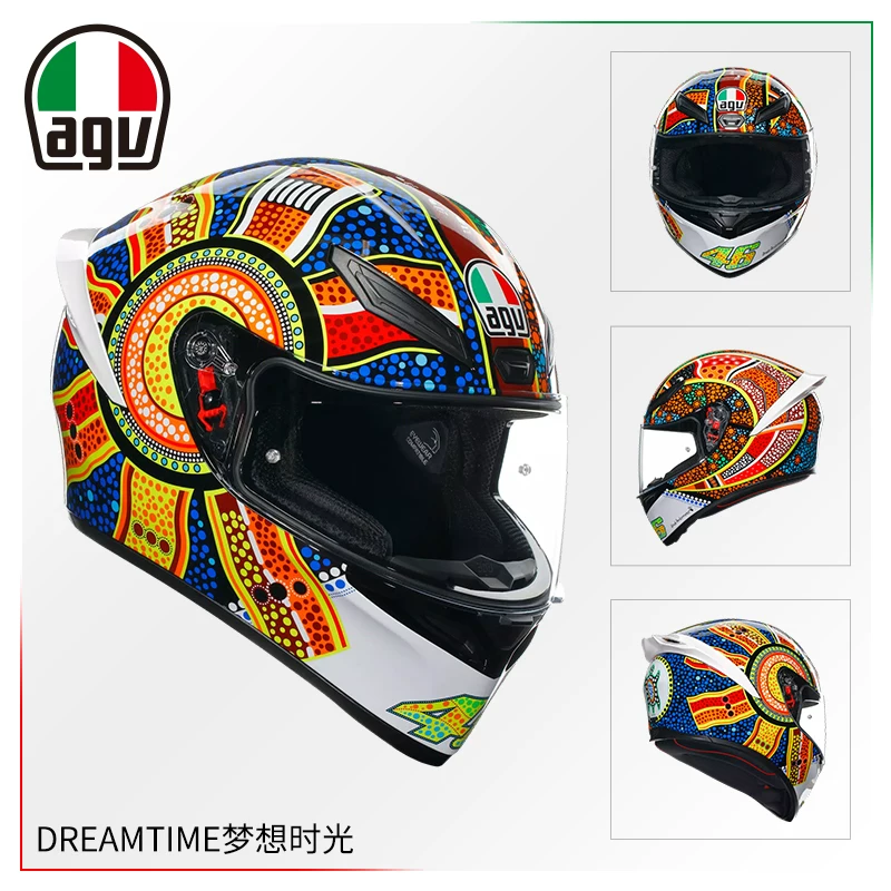 AGV Полушлем, гоночный шлем для мужчин и женщин противотуманной