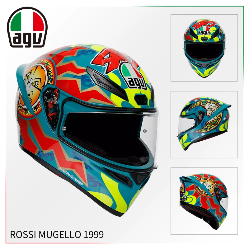 AGV Полушлем, гоночный шлем для мужчин и женщин противотуманной