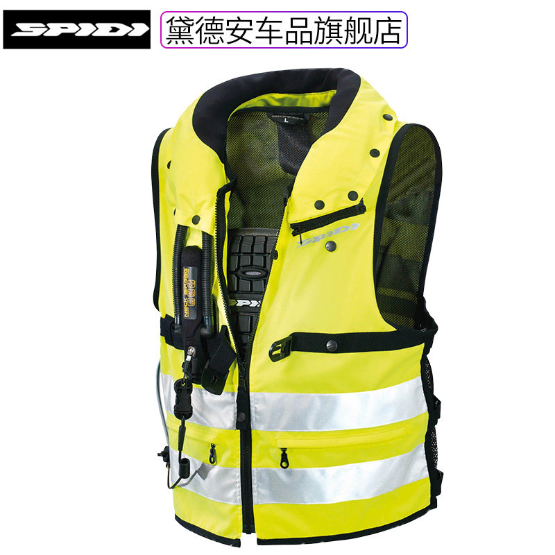 SPIDI motorcycle airbag riding suit men's compressed gas neck guard reflective vest vest knight protective gear