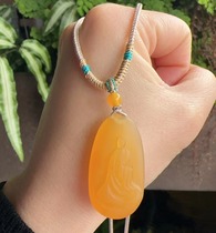 Yang Yujia Yunnan Natural Huanglong jade High ice seed Water Huangshan flowing water material Wudau Buddha Pendant Certificate New