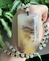Yang Yujia Yunnan Natural Huanglong jade Ice Seed Water Grass Flower Ping An Nothing Square Card Big Pendant Certificate New