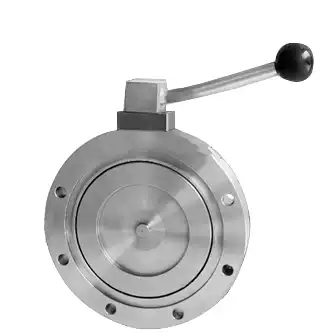 Vacuum negative pressure shut-off valve cast steel stainless steel wafer type JB919 manual high vacuum butterfly valve GI-32-400