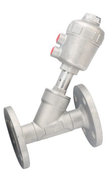 304 stainless steel pneumatic flange angle seat valve steam high temperature resistant valve DN32 40 50