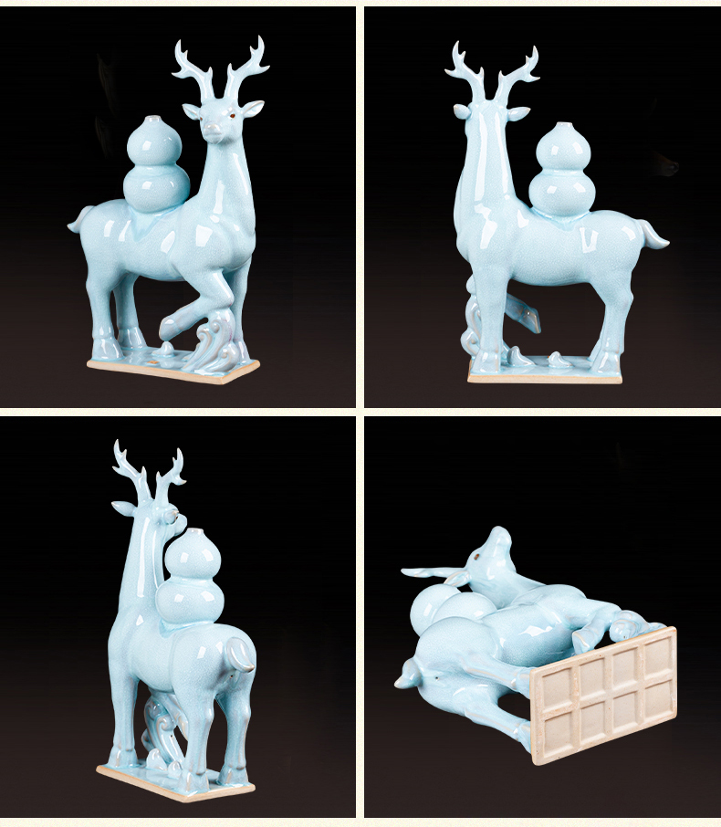 Jun porcelain borneol f deer ceramic daily gifts creative home furnishing articles of new Chinese style living room office accessory products