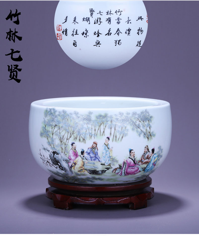 Jingdezhen ceramics aquarium tortoise cylinder feng shui plutus cornucopia of Chinese style home sitting room adornment is placed