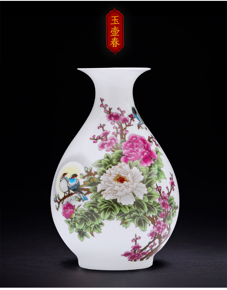 Jingdezhen ceramics dried flowers floret bottle furnishing articles household act the role ofing is tasted wine rich ancient frame decorative Chinese flower arranging living room