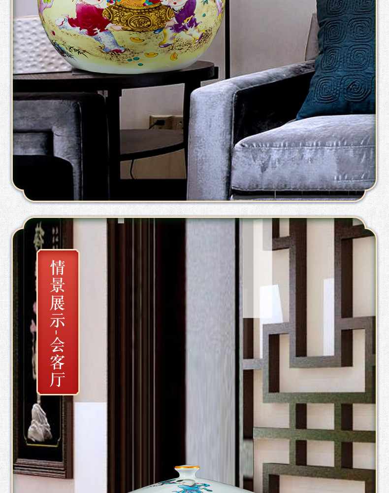Jingdezhen ceramics caddy fixings loose tea pot a thriving business with cover seal storage tank large household moistureproof