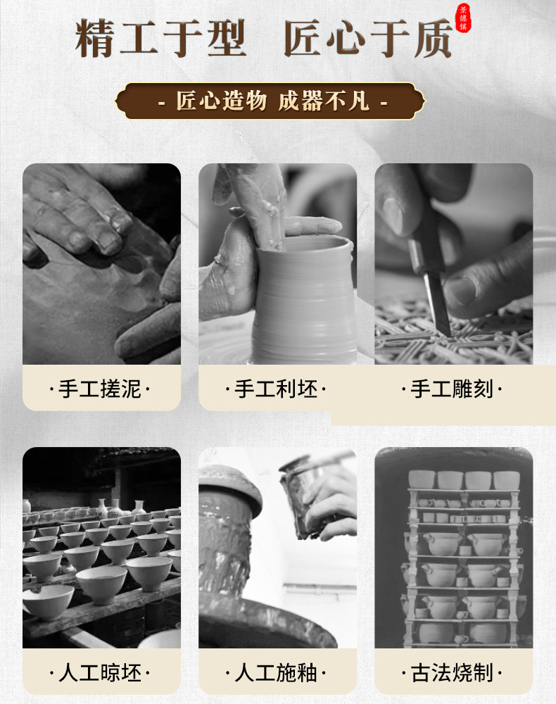 Jingdezhen ceramics caddy fixings loose tea pot a thriving business with cover seal storage tank large household moistureproof