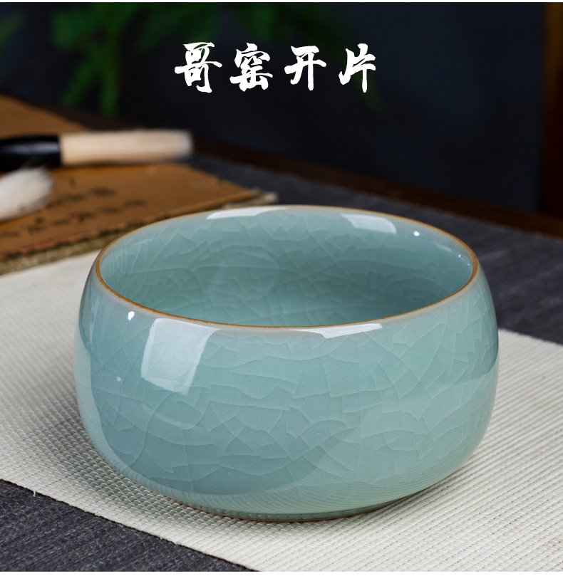 Your up celadon elder brother up with jingdezhen ceramics retro cracked ice tea to wash to writing brush washer wash large hydroponic goldfish bowl