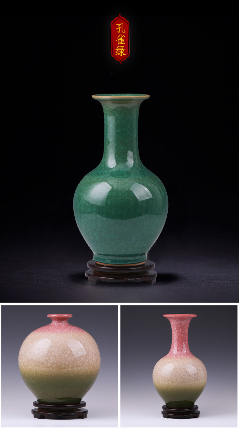 Jingdezhen ceramics antique vase furnishing articles to restore ancient ways the sitting room of Chinese style household flower arrangement of TV ark, wine accessories