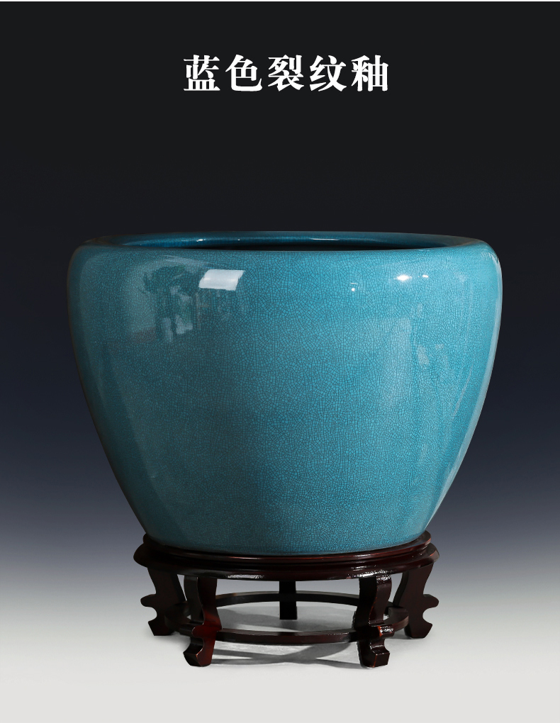 Jingdezhen ceramics archaize oversized goldfish bowl the tortoise cylinder water lily grass cooper hydroponic garden furnishing articles sitting room