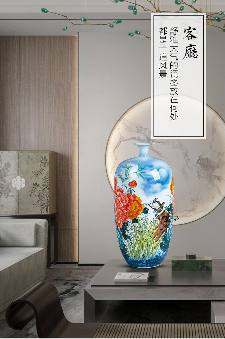 Jingdezhen ceramics hand - made blooming flowers small expressions using of large vases, sitting room of Chinese style household adornment furnishing articles