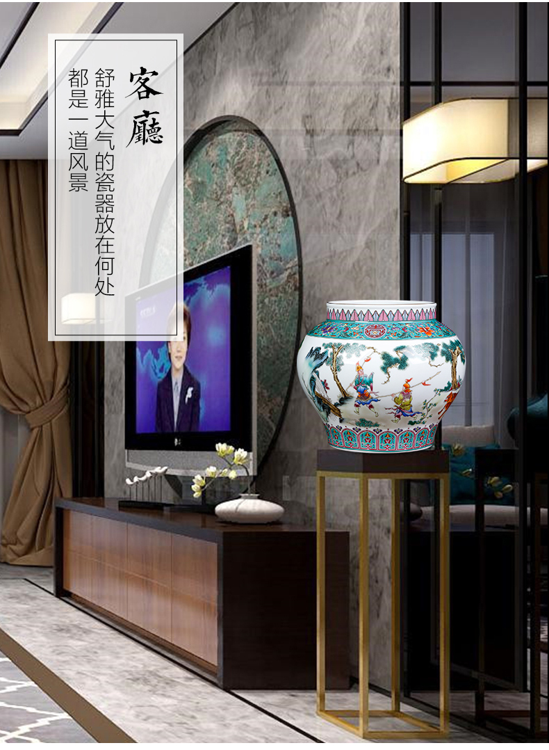 Jingdezhen ceramics archaize guiguzi down the enamel vase porch decoration of Chinese style household furnishing articles