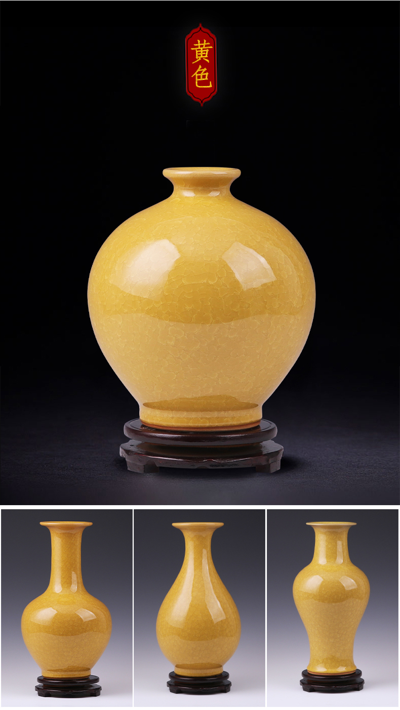 Jingdezhen ceramics antique vase furnishing articles to restore ancient ways the sitting room of Chinese style household flower arrangement of TV ark, wine accessories