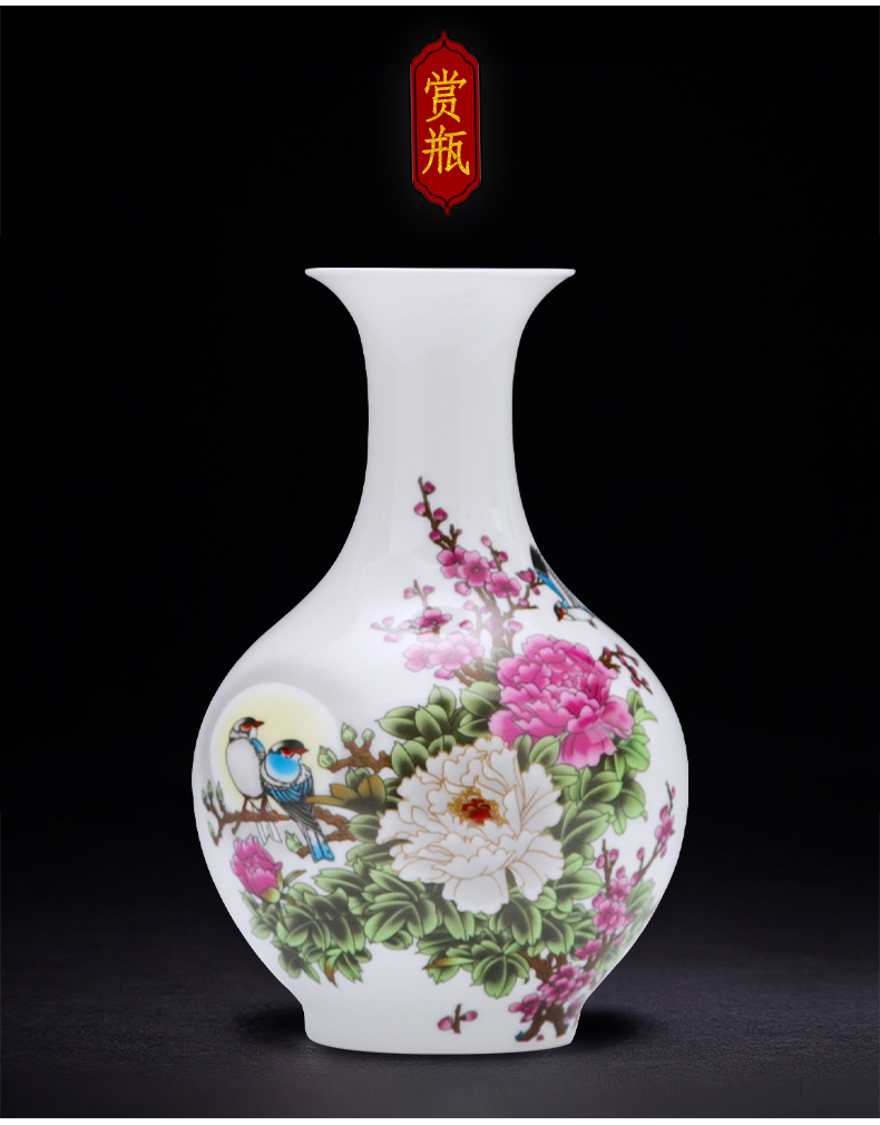 Jingdezhen ceramics dried flowers floret bottle furnishing articles household act the role ofing is tasted wine rich ancient frame decorative Chinese flower arranging living room