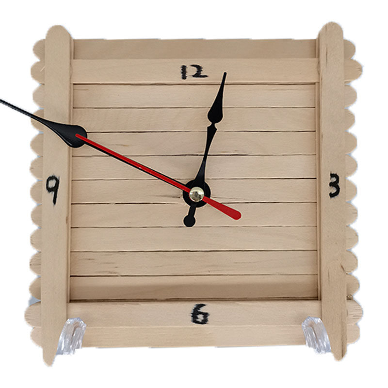 Valuable and valuable watch finished products environmentally friendly handmade digital clock hanging clock creative ice cream sticks CD small production