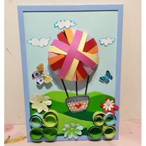 Origami paper-cut stereoscopic handmade childrens creative can be custom-made a wide range of subjects finished hot air balloon semi-finished products