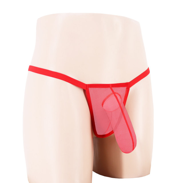 Sexy men's underwear JJ set transparent sexy men's briefs thong T-pants underwear male elephant