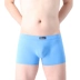 Đồ lót nam Men Ice Silk Boxer One Piece Middle Eo Kiểu dáng liền mạch Unisex Slim Quần Vui Đầu quần sịp đùi Giữa eo