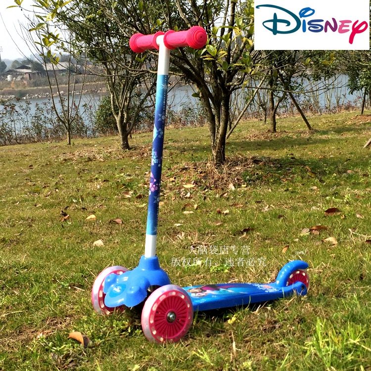 Đích thực ice Công Chúa FROZEN Aisha elsa Spider-Man 3 bánh xe scooter trẻ em của đu xe ba bánh xe đẩy em xe chòi chân ô tô