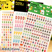 South Korea Funny children stereo 3D cartoon number letter crystal drop glue diary hand account decoration DIY sticker
