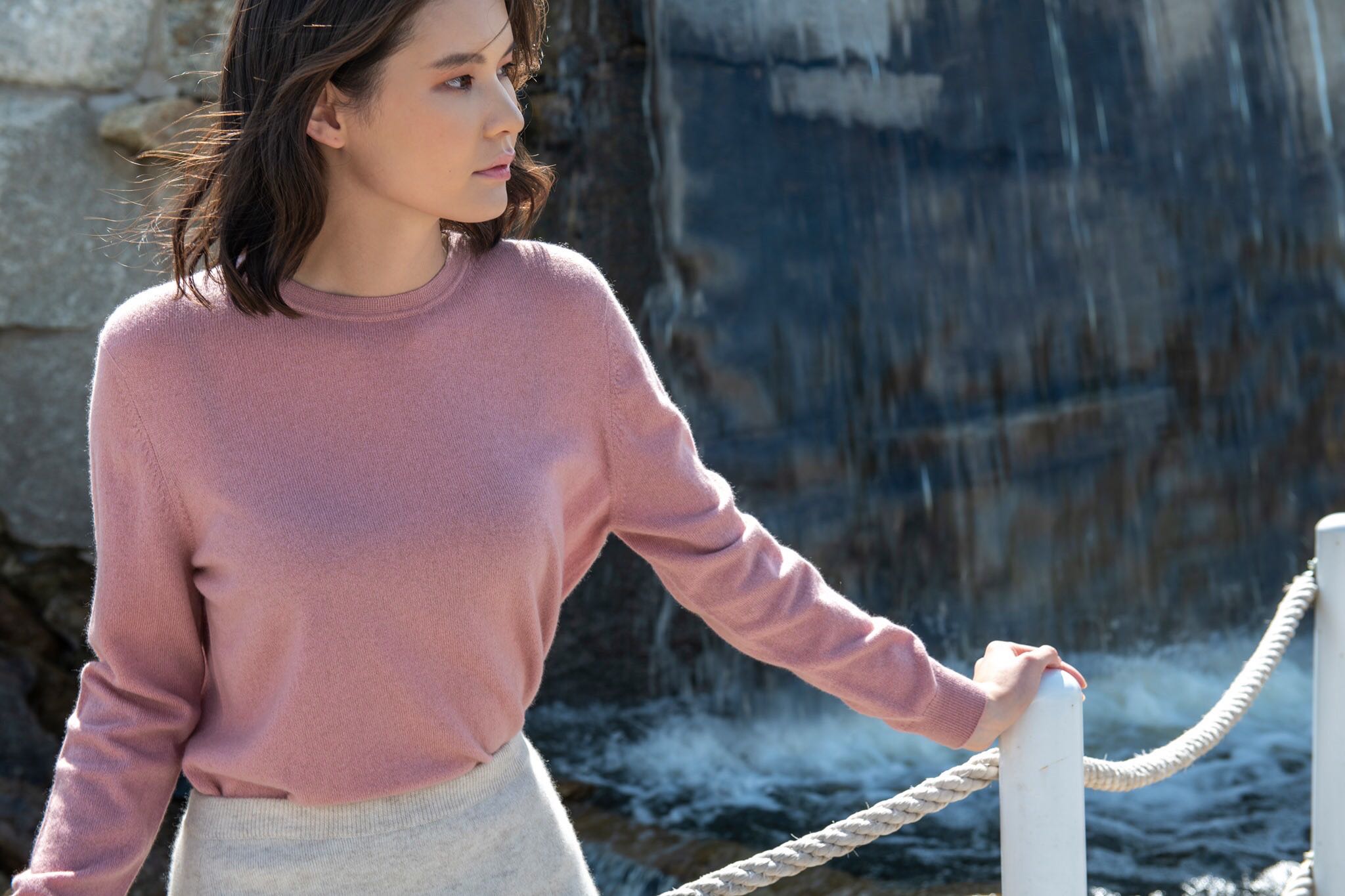 Mongolia GOBIGOYO cashmere winter new basic round neck shirt V neck shirt cardigan men and women multi-color into