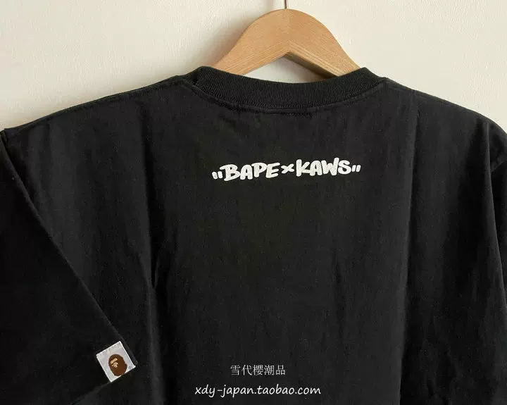 BAPE X KAWS совместная супер ограниченная белая футболка с головой обезьяны Original Fake в первый год